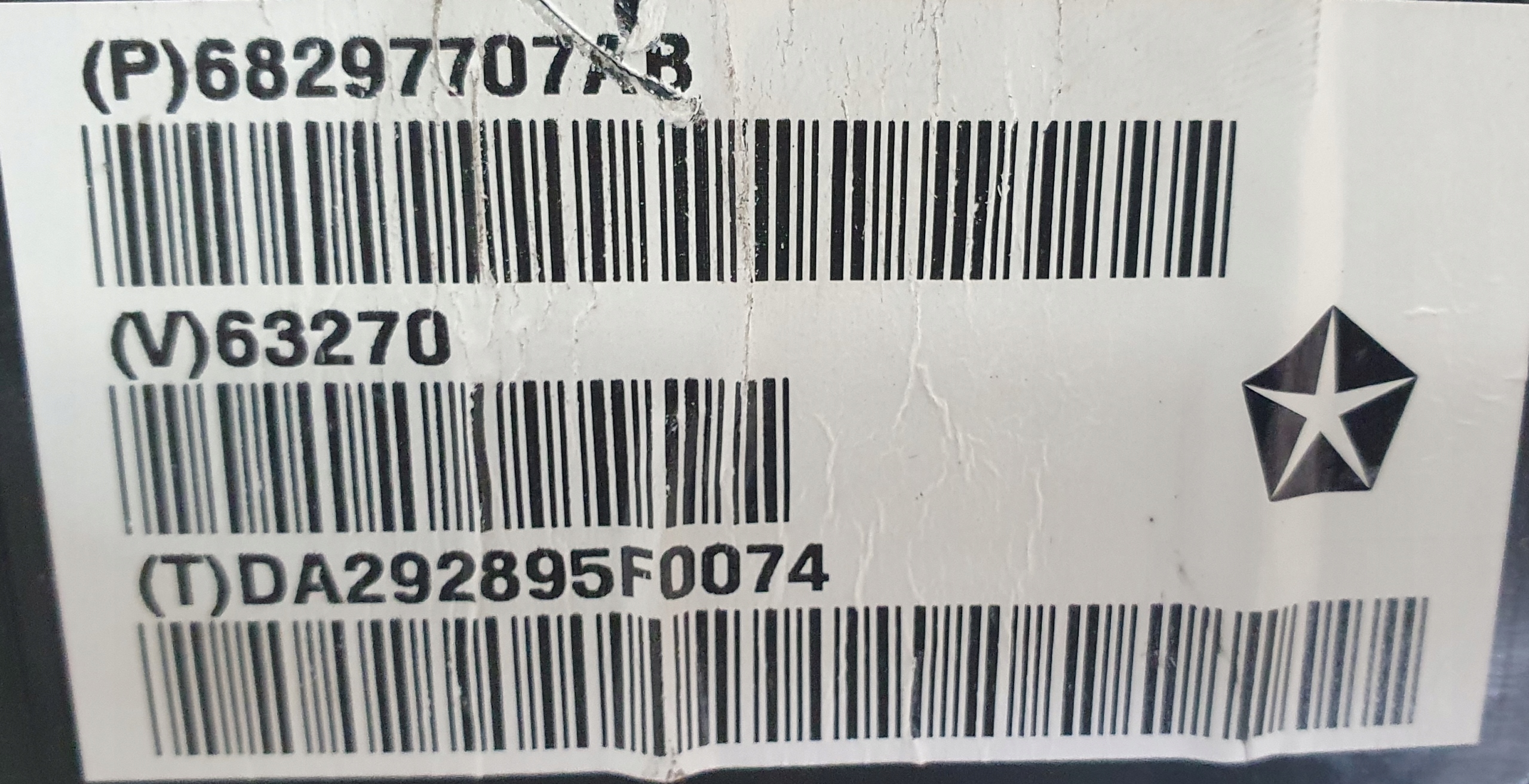 DODGE CHARGER CHALLENGER 2015- control unit module of the heating 68297707AB