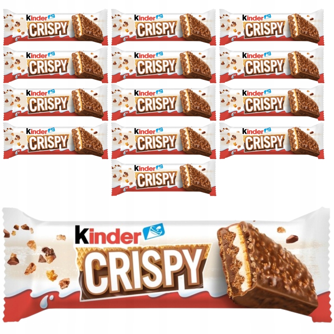 Levně Kinder Crispy Oplatek s kakaovou a ořechovou náplní 34 g x 14 ks