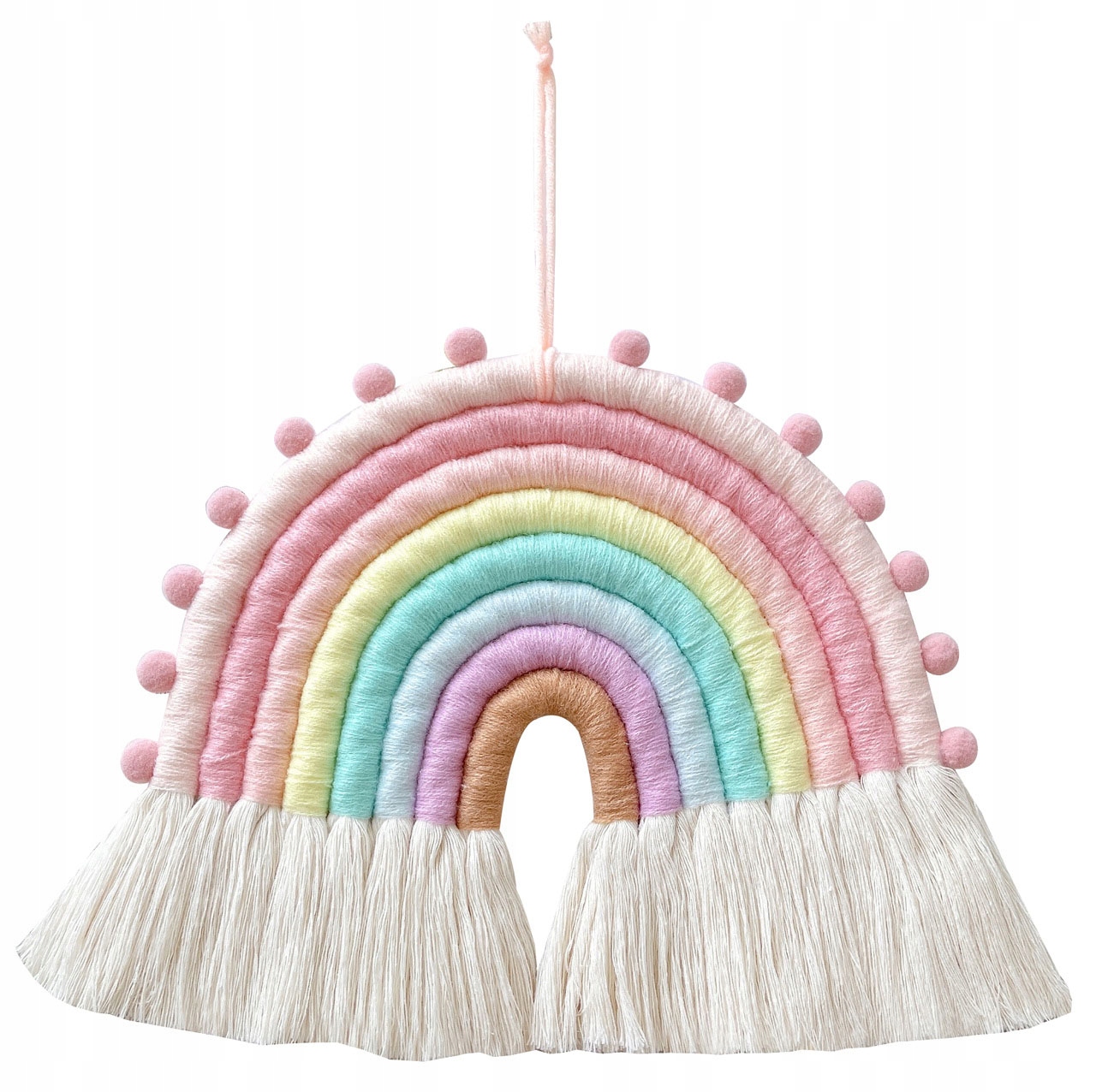 

Wisząca Makrama Tęcza Boho Karuzela do Łóżeczka