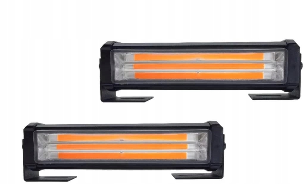 STROBOSKOPOWA LAMPA LED COB Pomoc Drogowa 12V-24V Kolor pomarańczowy