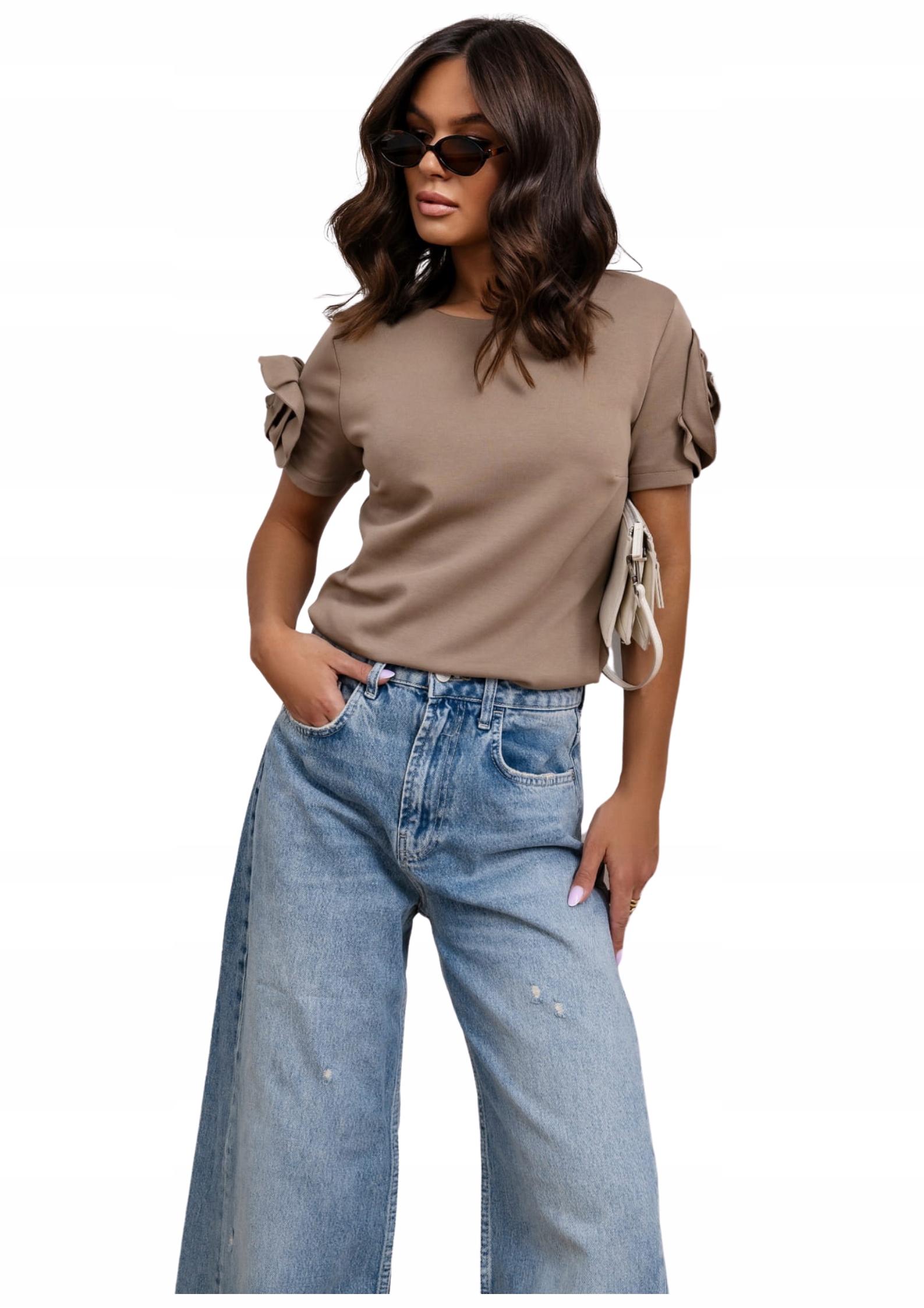 Košile s květem Cocomore karamel Xs