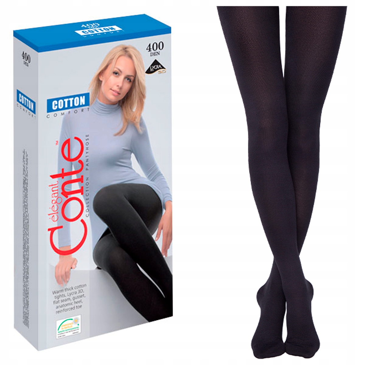 

Grube rajstopy bawełniane z lycrą Cotton 400