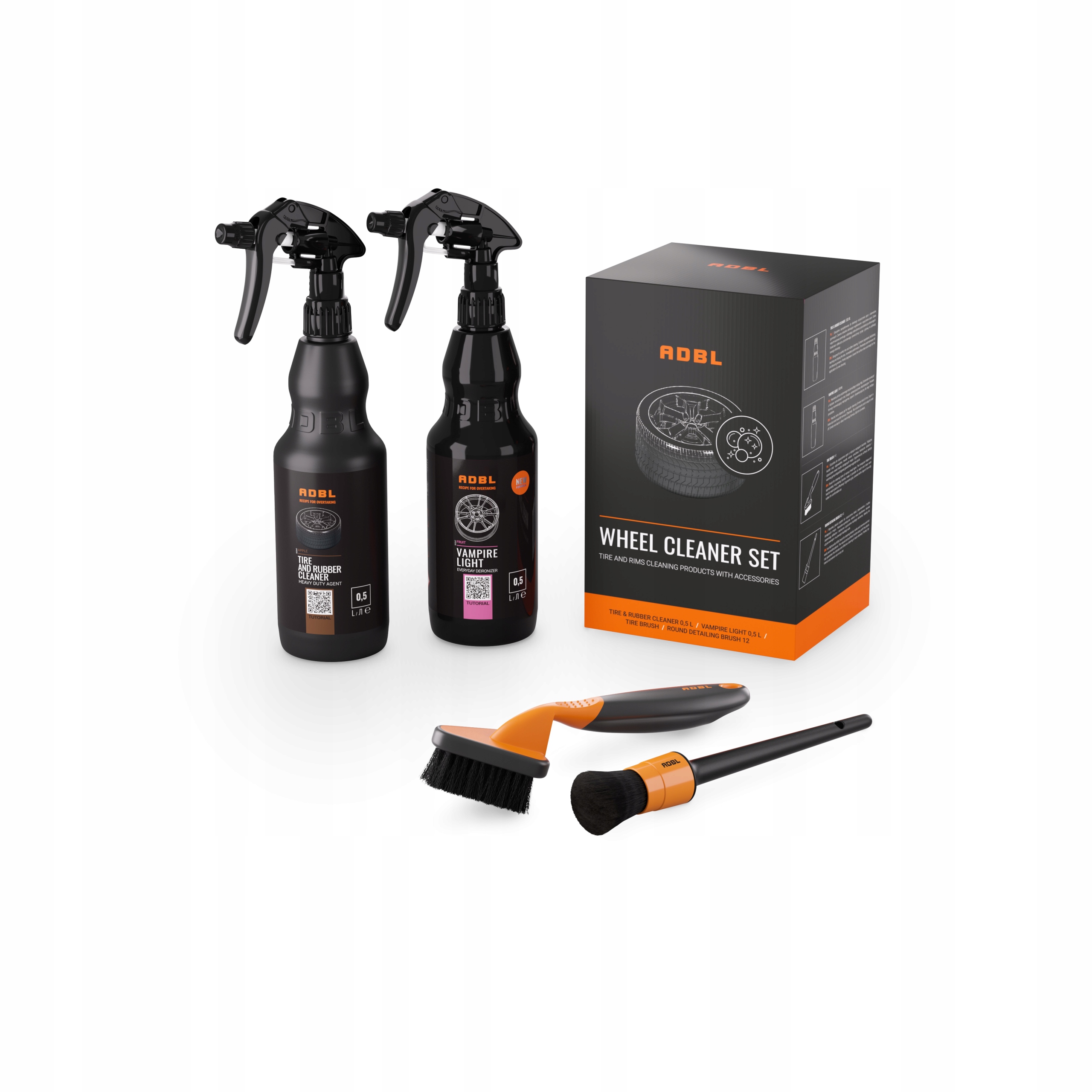 Zestaw do mycia, czyszczenia felg i opon Adbl Wheel Cleaner Set