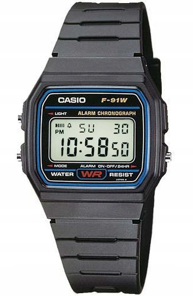 Zegarek Chłopięcy CASIO F-91W-1YEG + Pudełko Marka Casio