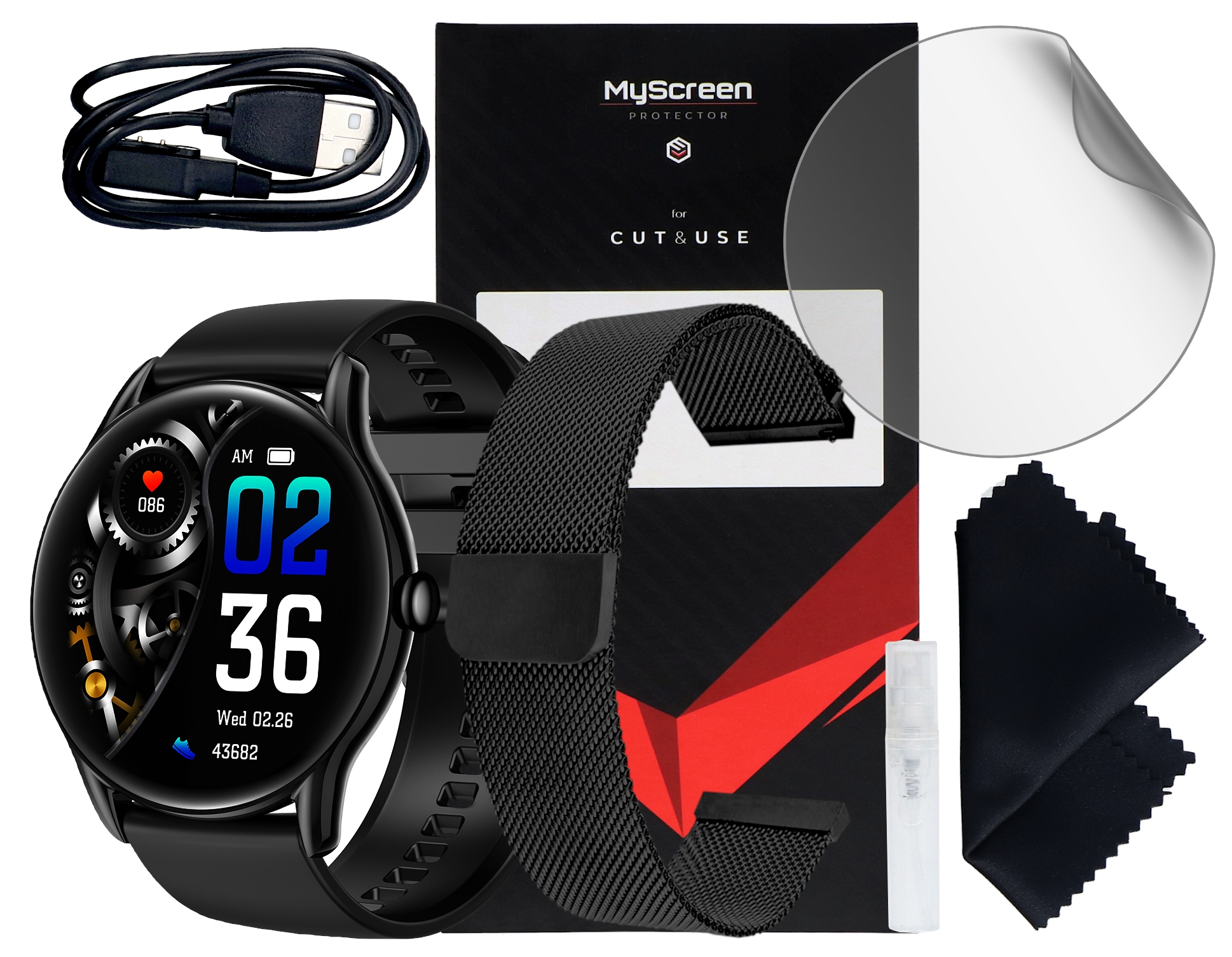 Chytré Hodinky GlacierX Sphere 360x360 Zdraví Menu Pl Mesh náramek ochrana