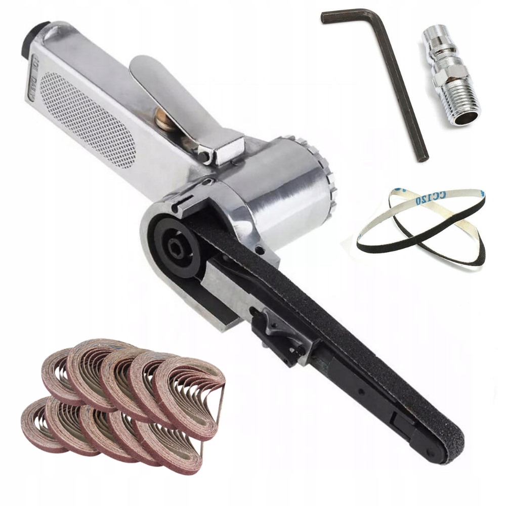 Pneumatická pásová bruska Prstová bruska Brusné pásy 10 mm