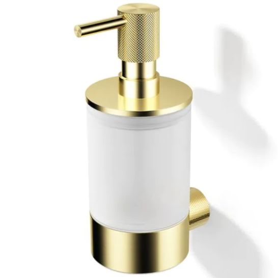 Dávkovač tekutého mýdla Závěsný nástěnný skleněný zlatý