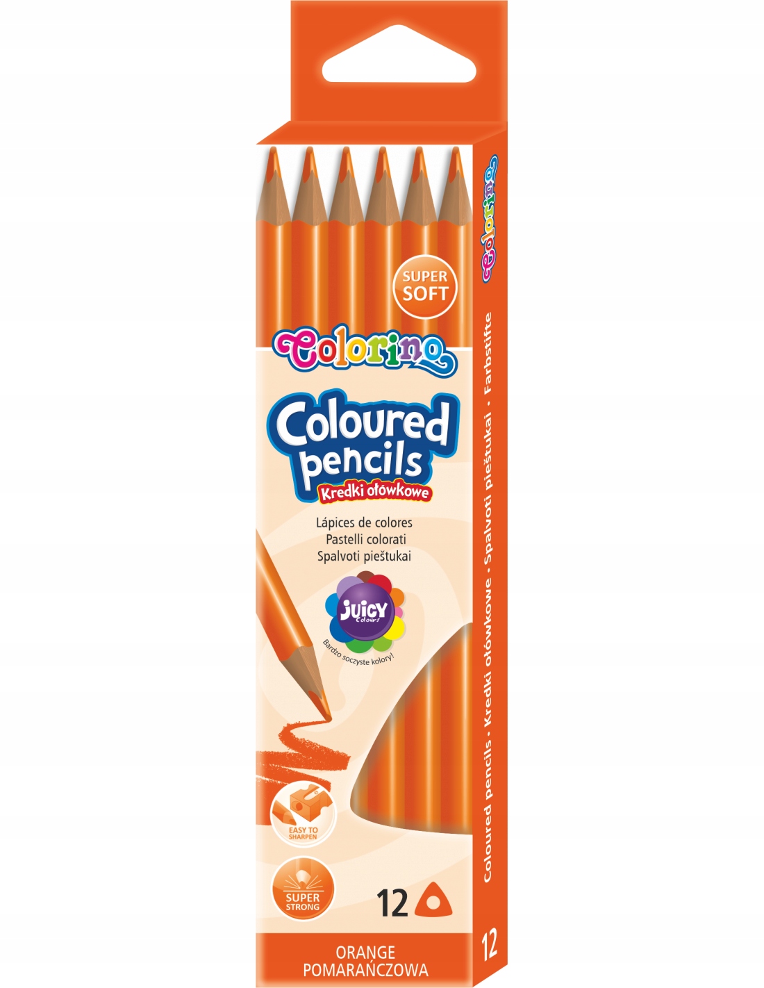 KREDKA OŁÓWKOWA TRÓJKĄTNA COLORINO 1SZT. POMARAŃCZ Marka Colorino