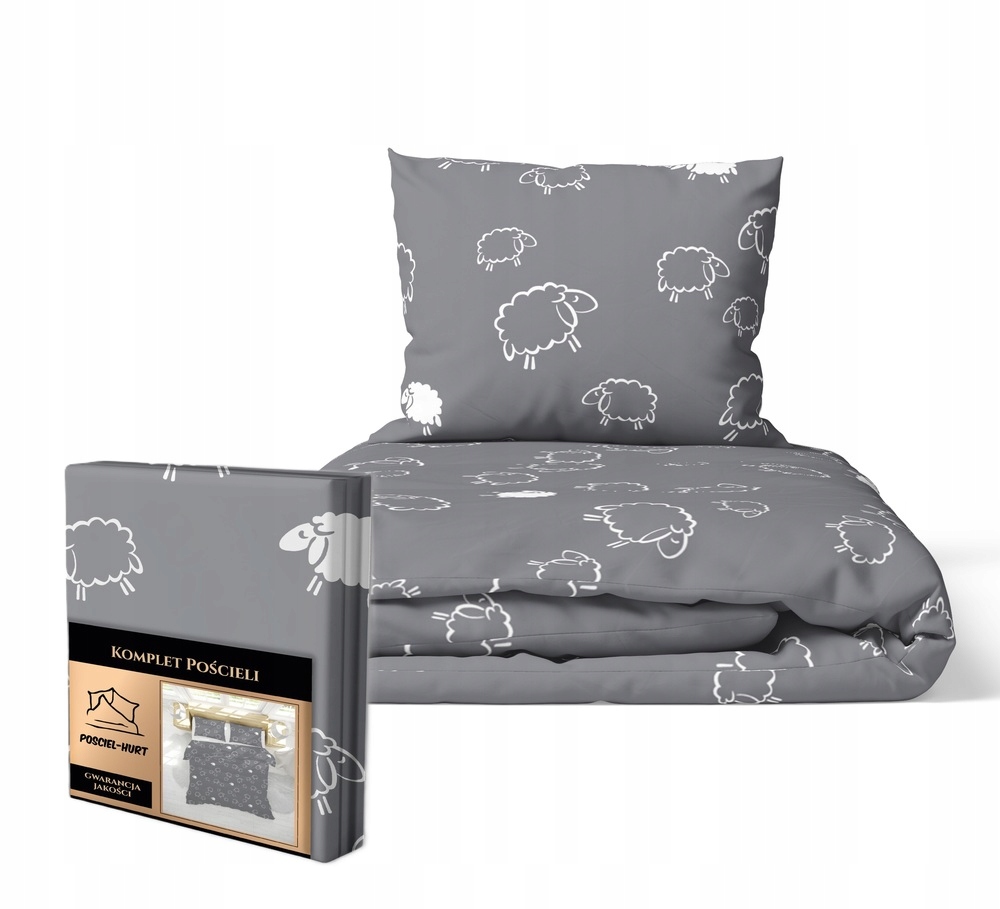 Hotelové Povlečení 160x200 cm 2xPOVLEČENÍ 70x80 Sada Povlečení Beránci Š