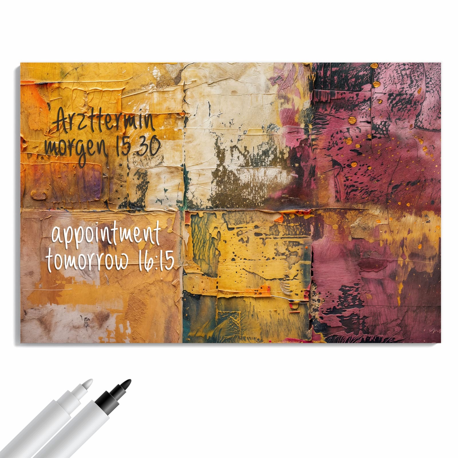 Magnetická tabule Umění Kolaž Textura 90 × 60 cm
