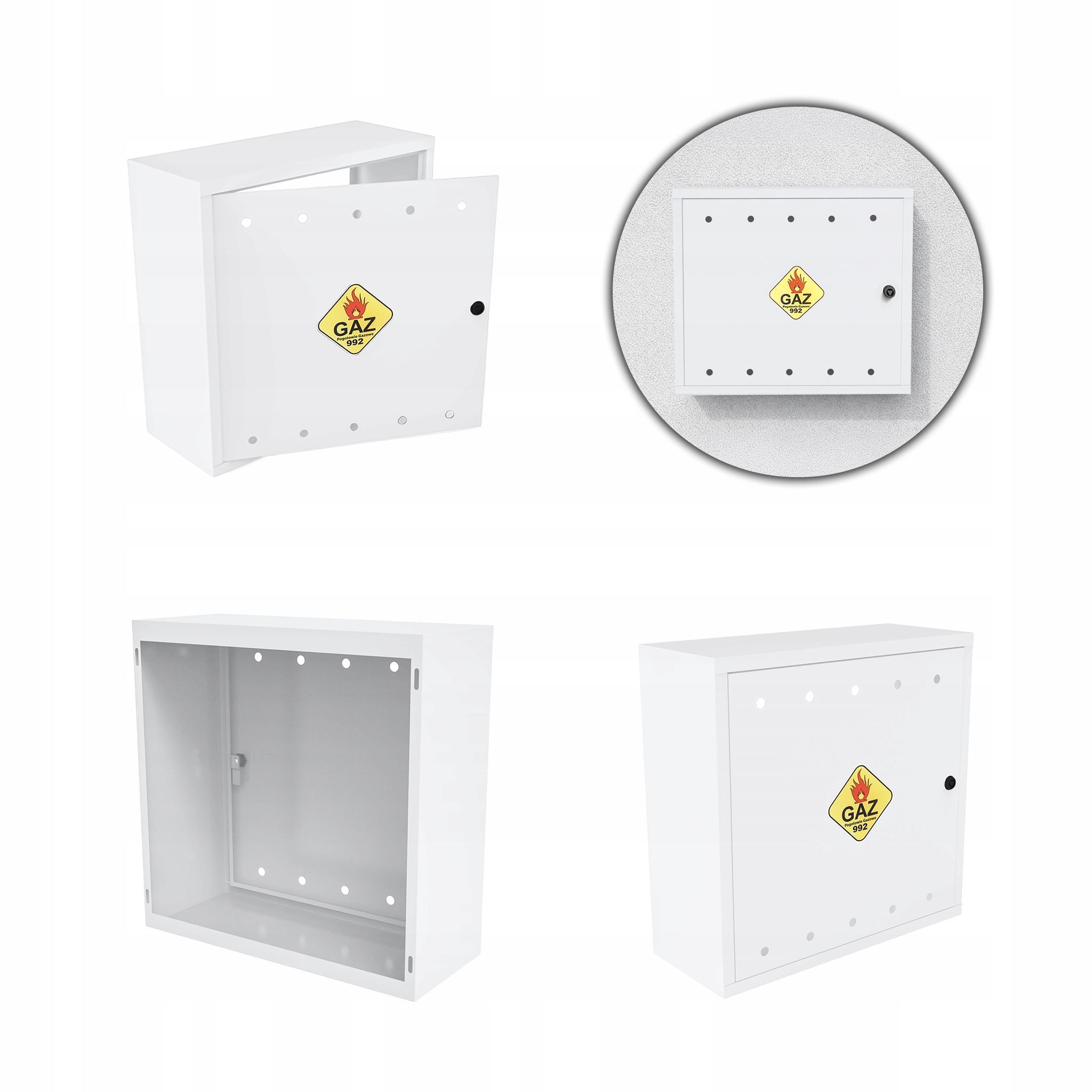 Plynová Skříňka 60x60x25 Bílá Skříňka Na Plynový Ventil Ocelová