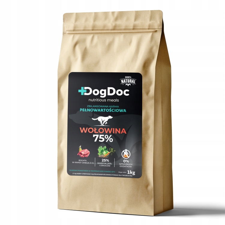 Dog Doc Hovězí 1kg krmivo pro psy Polo- Krmivo Krmivo psy DogDoc