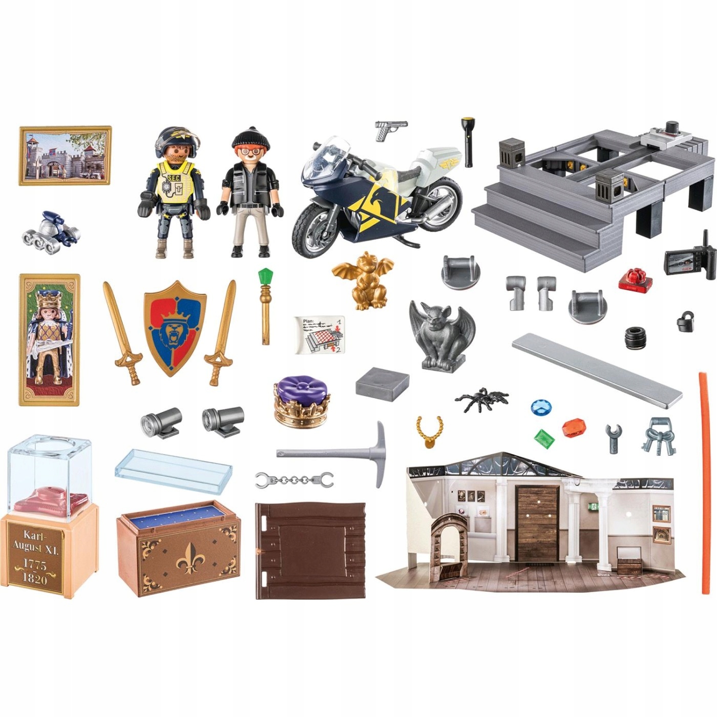Адвент-календарь Playmobil 71347 Полиция Кража в музее, 102 детали, от 4 лет — фото 2