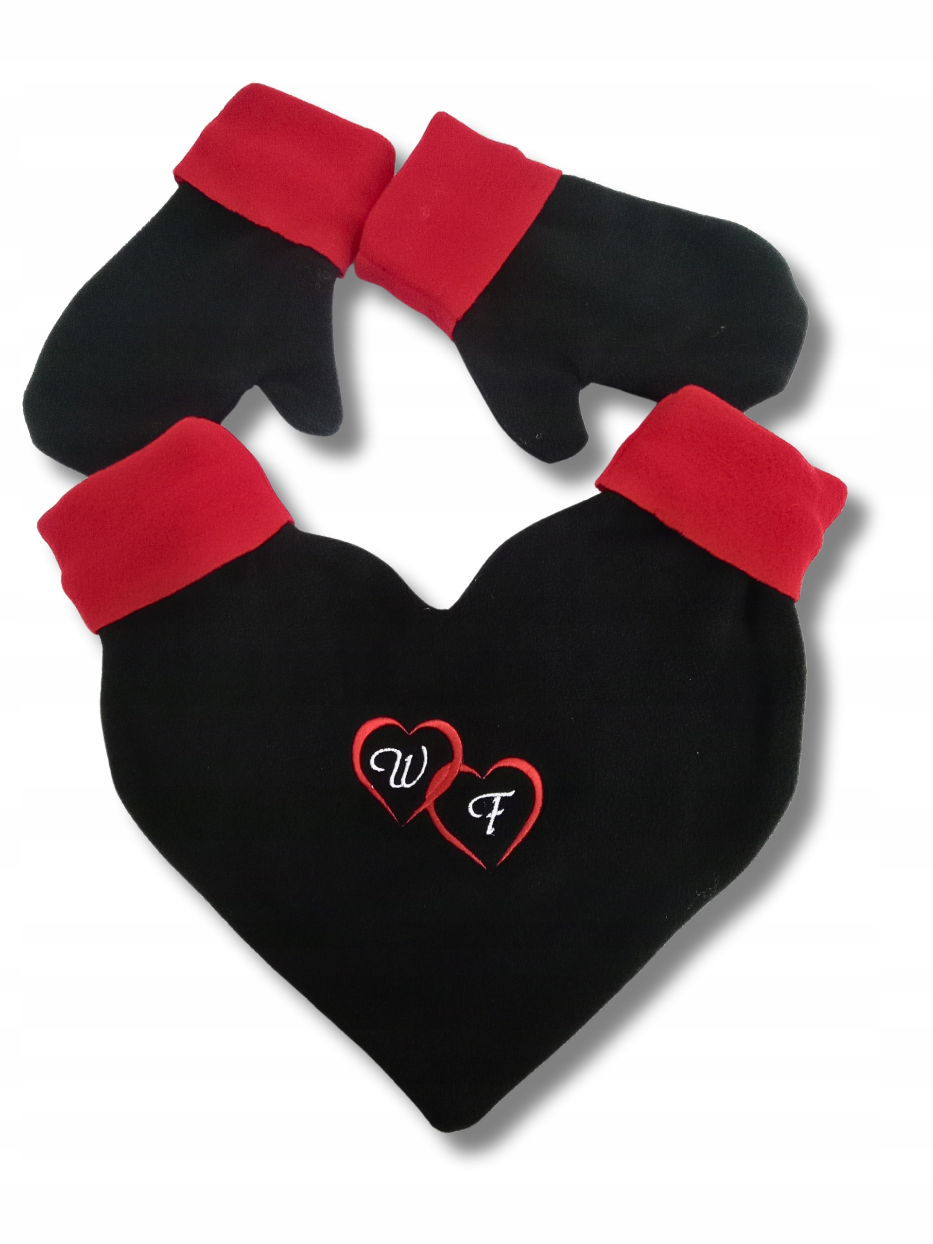 RĘKAWICZKI prezent DLA ZAKOCHANYCH PARY HAFT serce Płeć uniseks