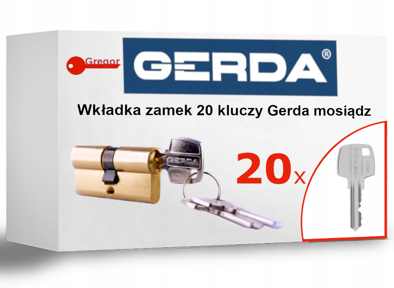 

Wkładka 30/30 20 kluczy Gerda mosiądz