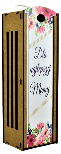 

Dla Mamy Skrzynka na Wino Nadruk Dzień Matki