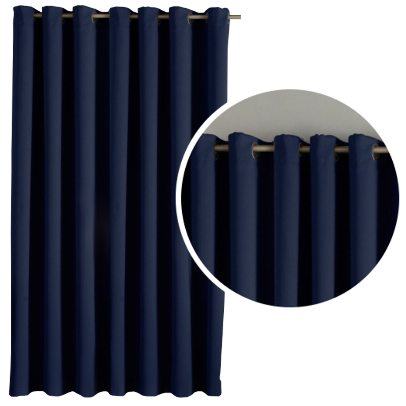 

Gruba Zasłona Blackout 200x250 wys. granatowy
