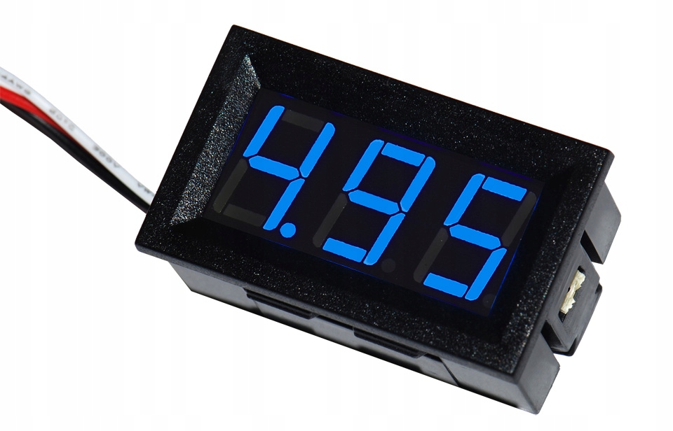 Woltomierz cyfrowy panelowy 30V niebieski V27 3p