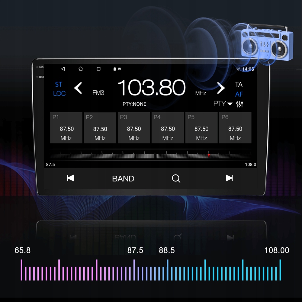 RADIO ANDROID 13 TOYOTA COROLLA VERSO 2004-2009 ANDROID AUTO CARPLAY 4G/64G Montaż 2-DIN
