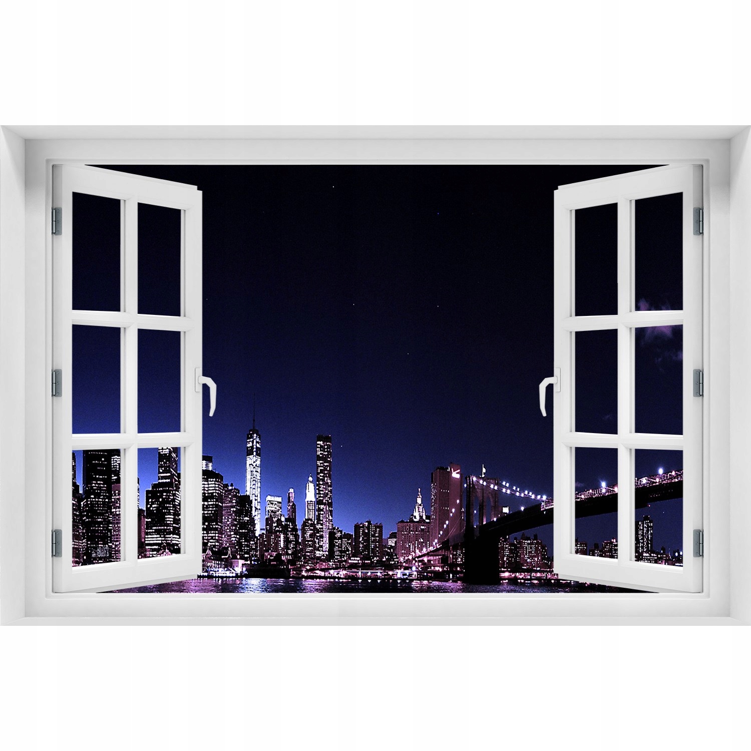 

3D Okno Naklejka ścienna Most Brookliński 150x100