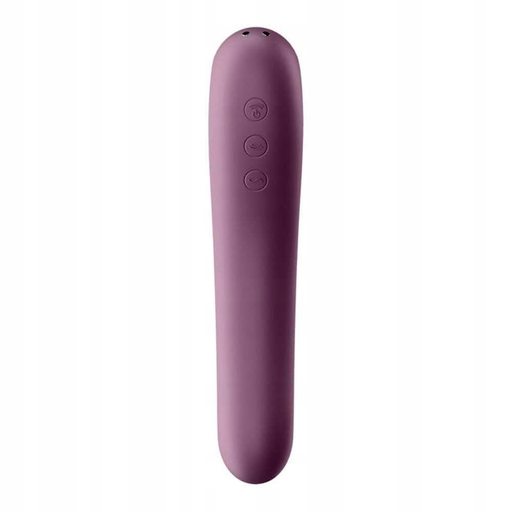SATISFYER Dual Kiss Wibrator 2w1 Wodoodporny IPX7 Silikon Medyczny Lila — miniatura 5