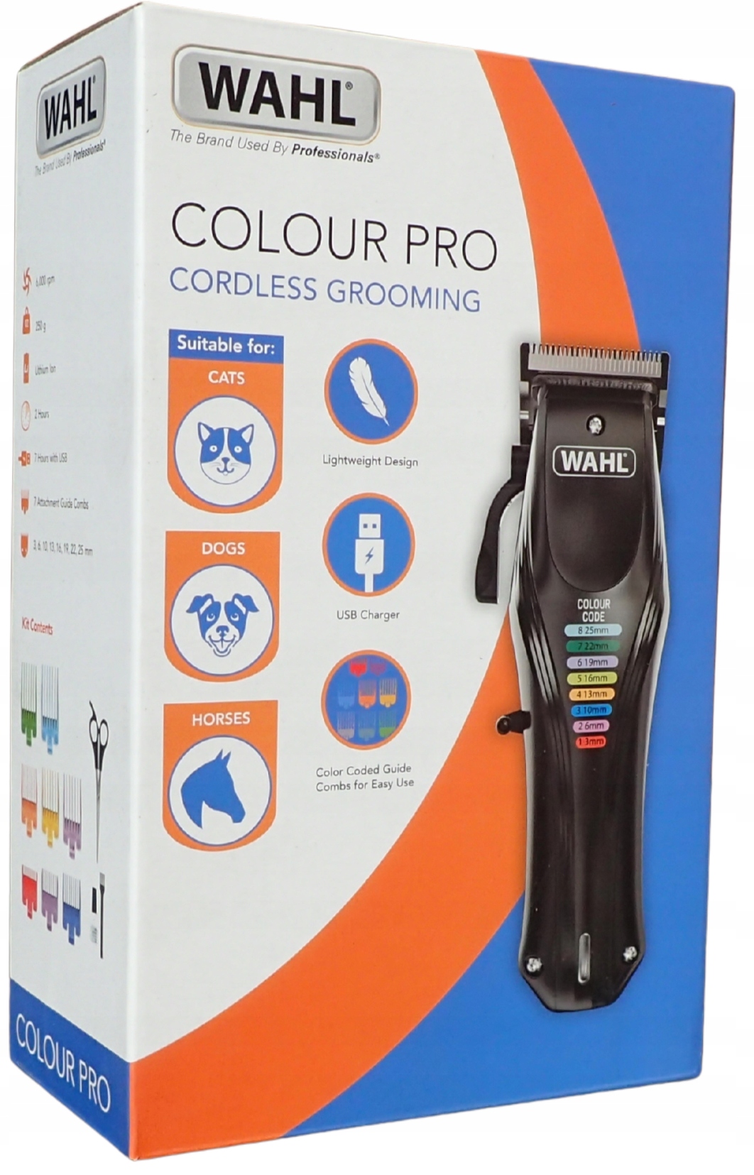 Levně Stroj na stříhání kočičích zvířat pro kočky a koně Wahl Colour Pro