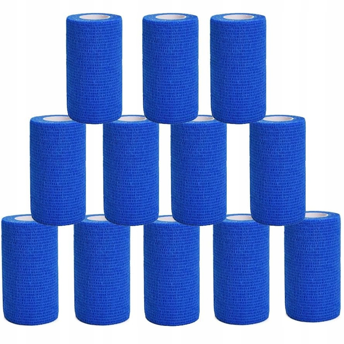 12X Bandaż samoprzylepny elastyczny kohezyjny 10cmx 4,5m opaska niebieski