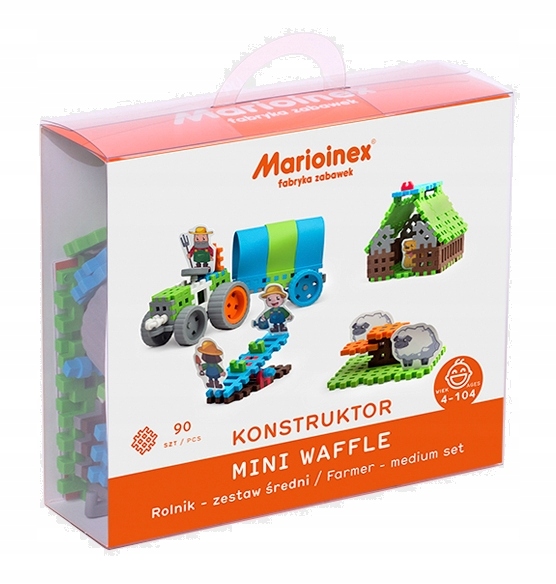 

Klocki Mini Wafle Farmer 90 elementów Marioinex