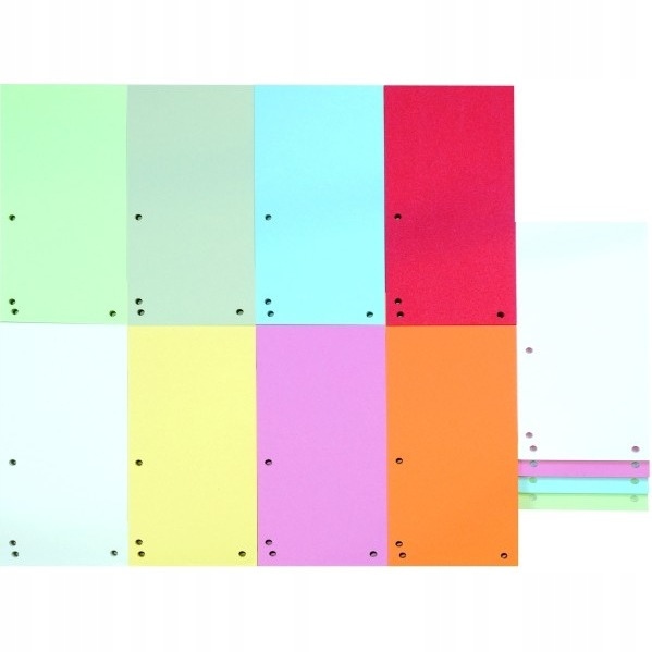 PRZEKŁADKI KARTONOWE 1/3 A4 MIKS KOLORÓW DONAU