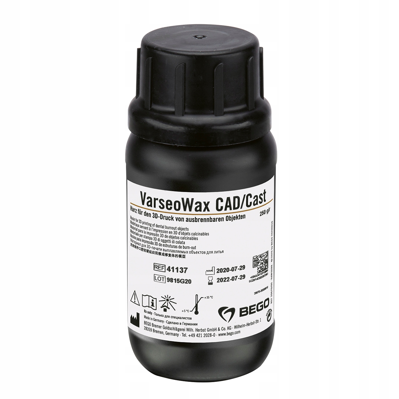 Żywica Uv Bego VarseoWax Cad/cast 1l 1kg do Drukarki 3D dentystyczna