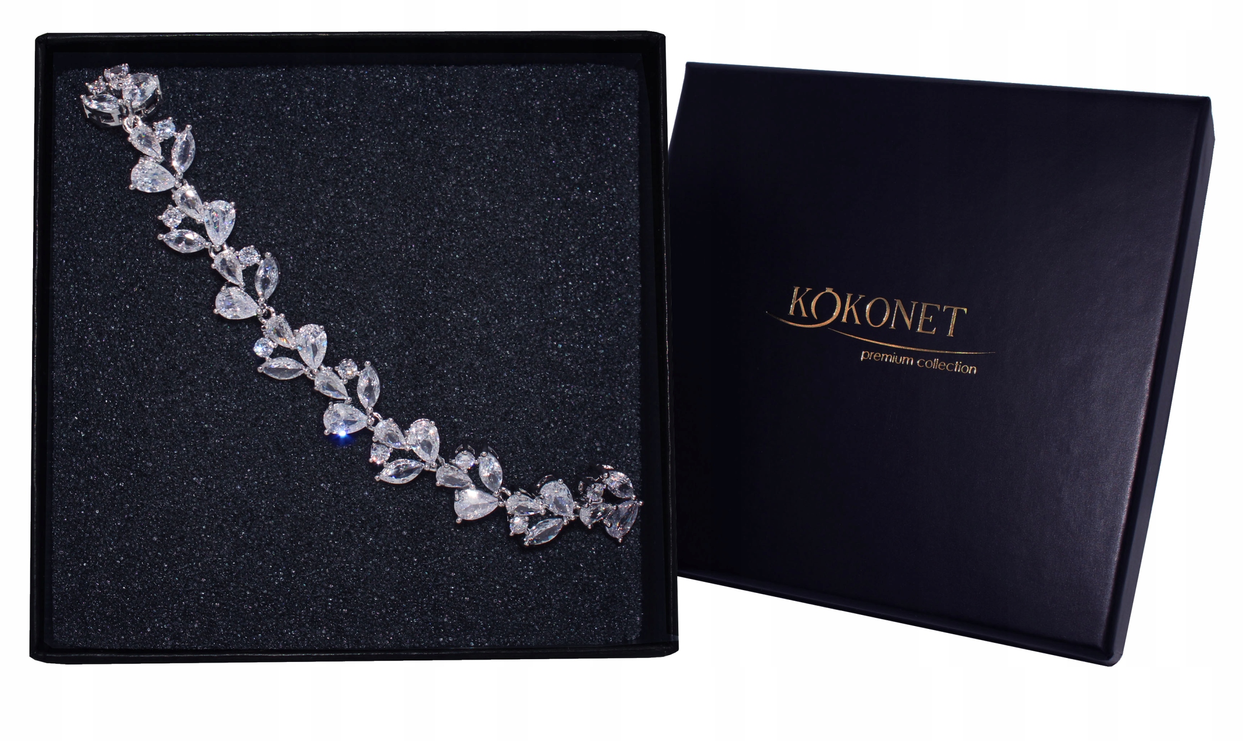 stříbrný svatební náramek s zirkony, lesklé kameny, Elegantní záruka