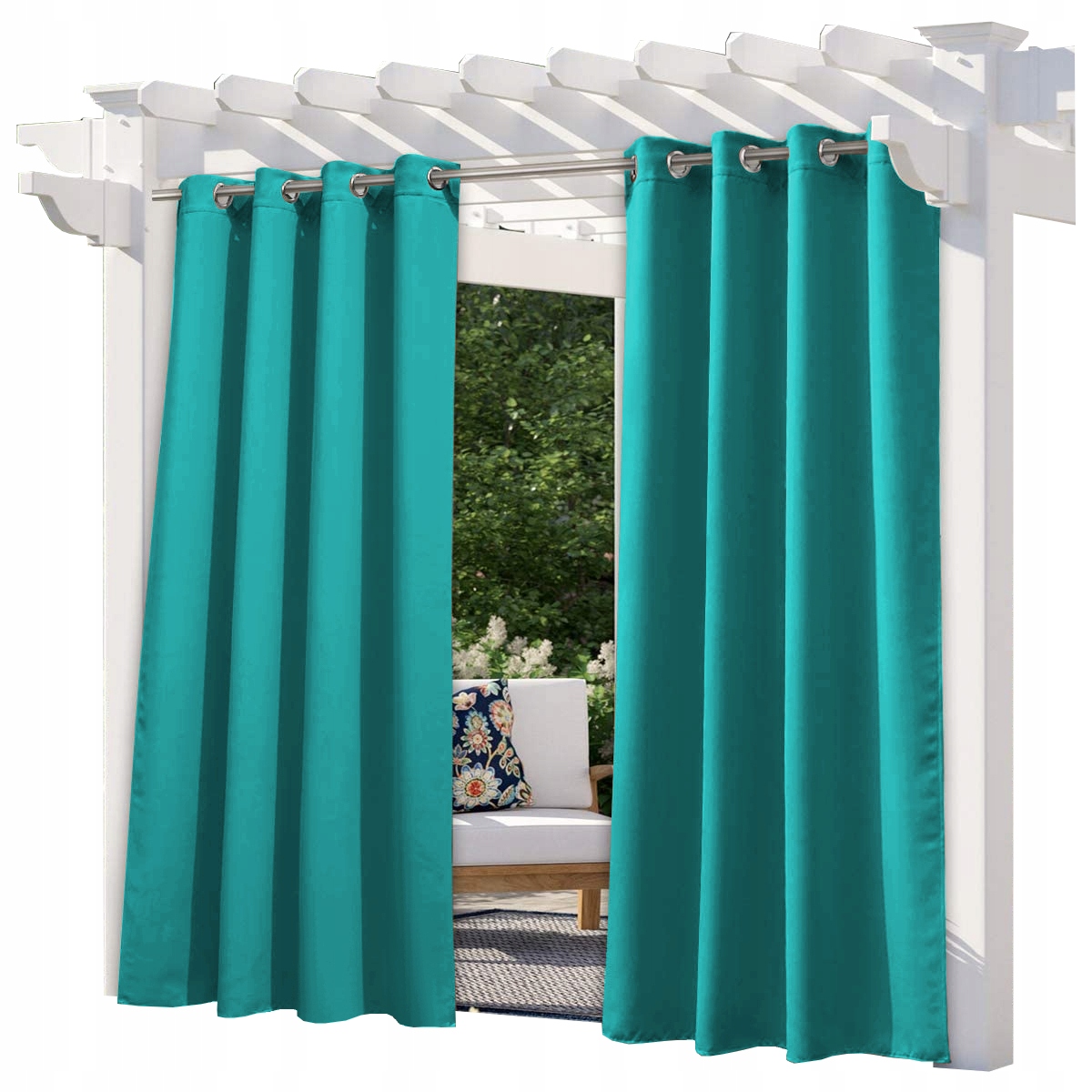 

Zasłona ogrodowa wodoodporna 155x200 wys. turkus