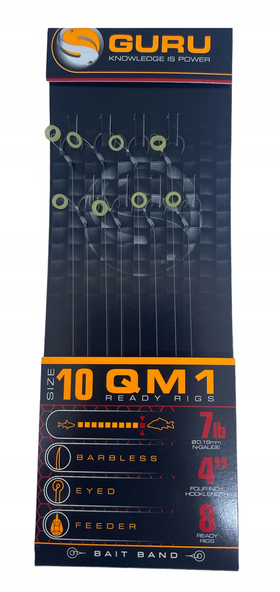 gotowe przypony method feeder Guru QM1 Bait Bands 4'' rozm.10 8 szt.