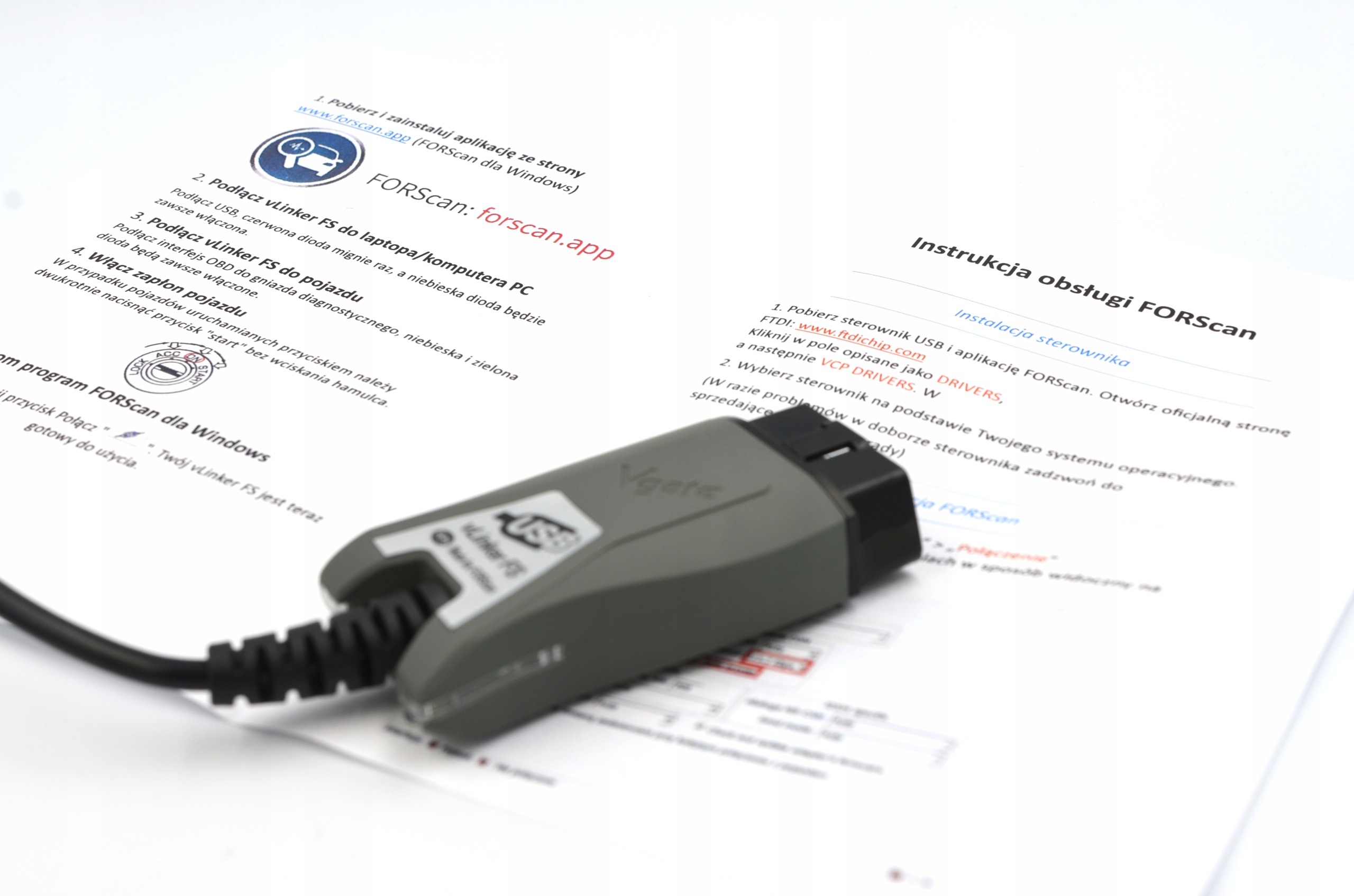 Interfejs OBD2 vLinker Vgate FORSCAN FORD MAZDA Marka Vgate