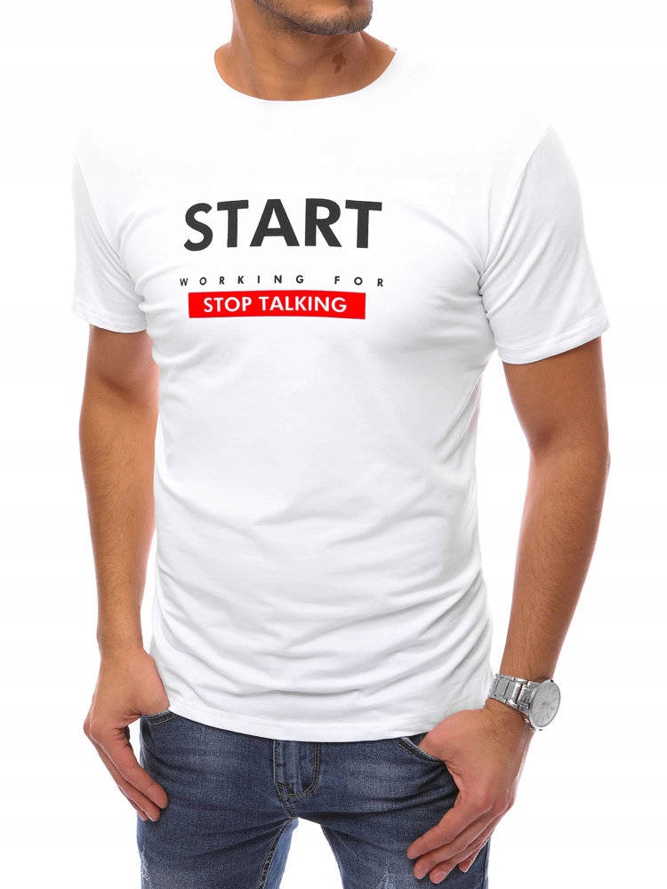 

Męska Koszulka T-shirt Z Nadrukiem roz. M