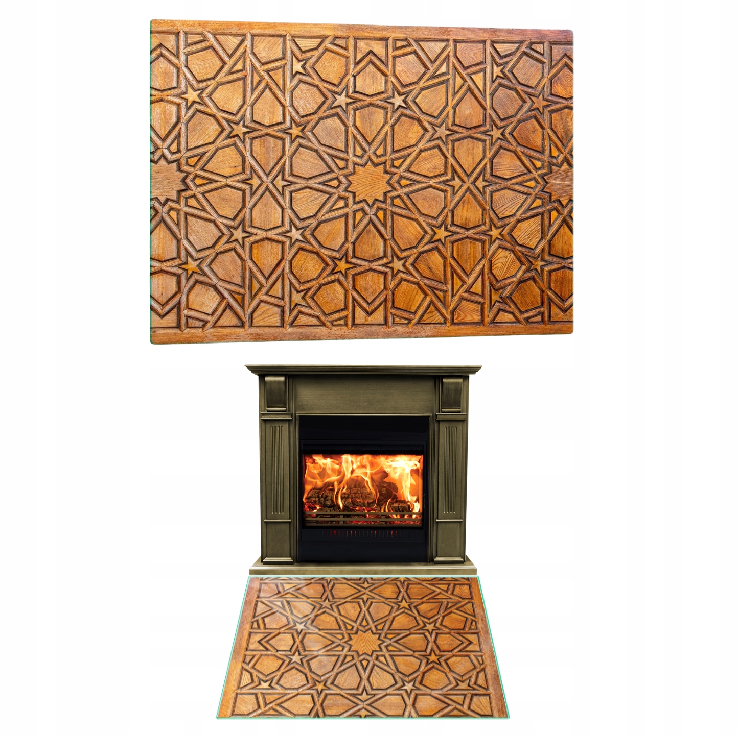 Sklo Pod Krb Tvrzené Sklo Podložka Rozměr 60x52cm Grafika Mozaika