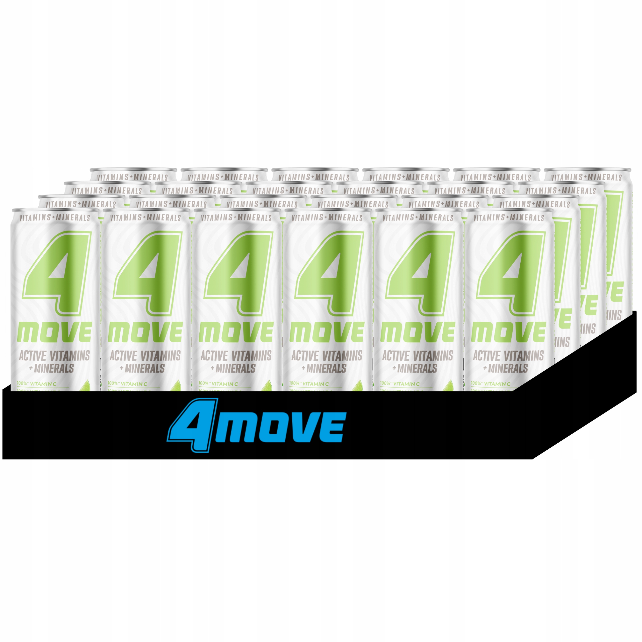 Levně 4MOVE Active Vitamin Vitality Sycený nápoj s příchutí limetky 330 ml x 24 kusů