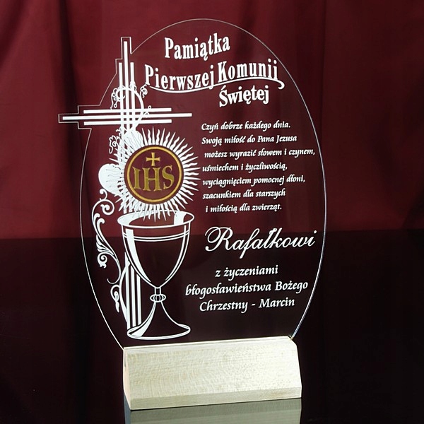 Pamiątka Pierwszej Komunii Świętej Komunia Materiał tworzywo sztuczne