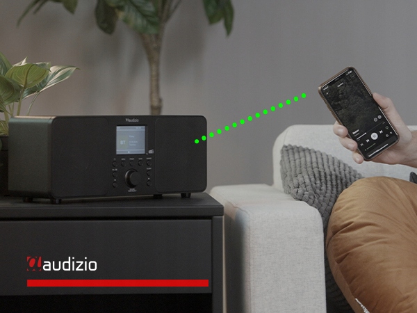 Radio cyfrowe DAB+ tuner FM bluetooth USB czarne Audizio Złącza minijack USB