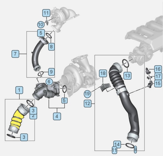 PRZEWÓD RURA WĄŻ BMW X5 E70 / X6 E71 3.0sd , 3.5d Producent części Proparts Krawczyk