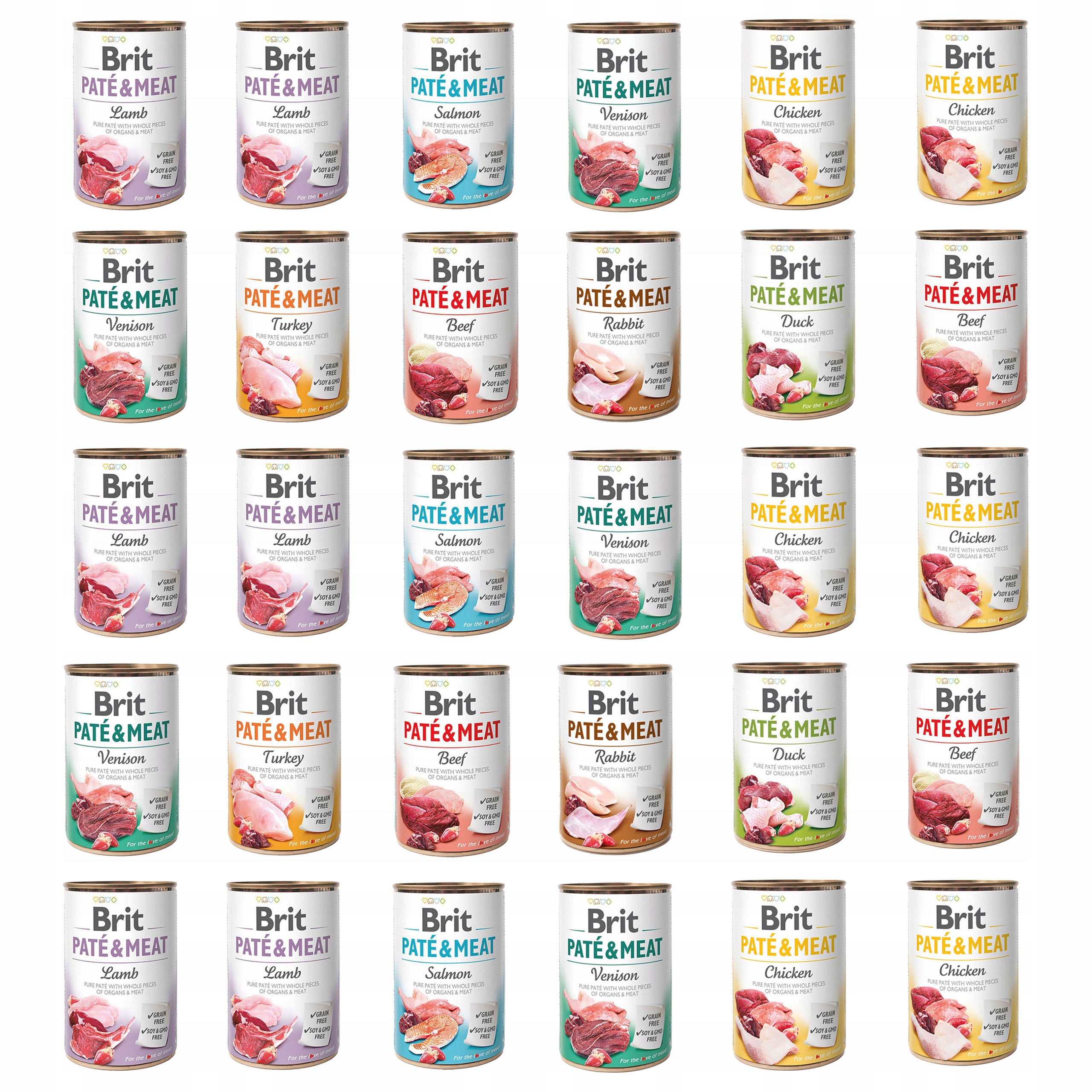 Levně Brit Pate & Meat Krmivo pro mokré psy MIX příchutí 30 x 400 g