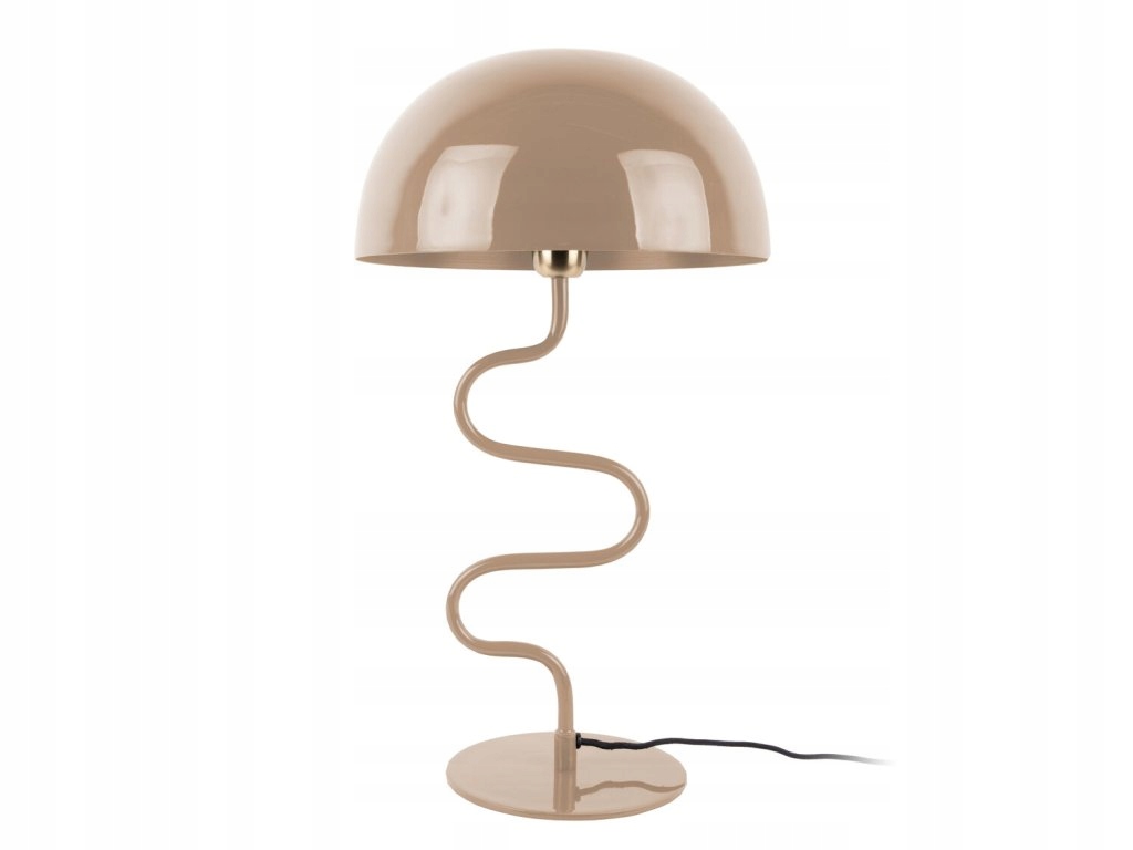 Stolová lampa v tvare hríbu Twist, kovová, výška 54 cm, béžová