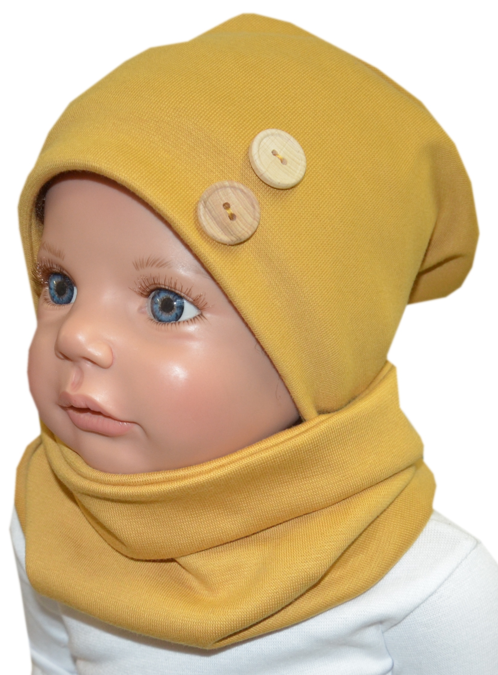 

Komplet czapka i komin Guzik 50-54cm musztarda