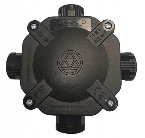 

Puszka hermetyczna IP67 z zaciskiem 5x4mm2 czarna