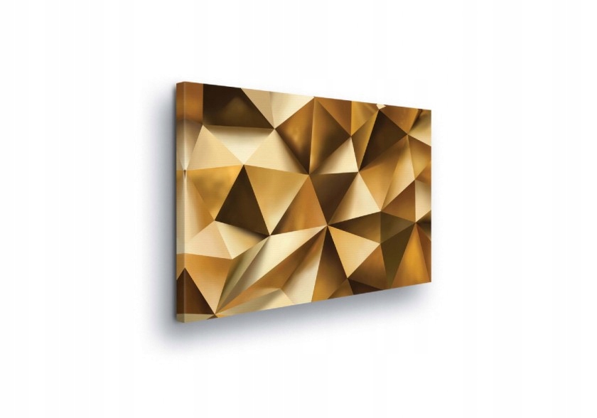 Obraz 80x60 Geometrie abstrakce 3D zlato textura moderní křišťál