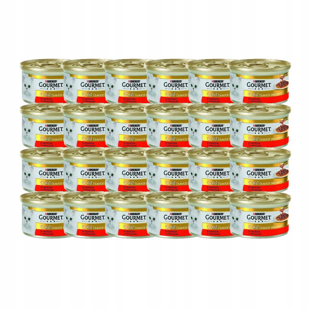 Levně Mokré krmivo pro kočky s hovězím masem Gourmet Gold Sauce Delights Beef 24x85 g