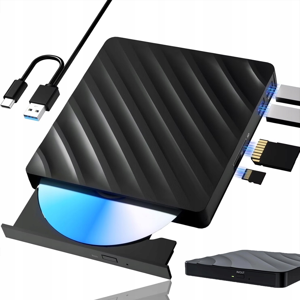 Externí Blu-ray DVD vypalovačka pro notebook Počítač Usb 3.0 Sd/tf