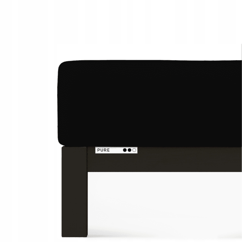 Prostěradlo Schlafgut Pure Standard 180x190-200x220 cm Off Black 799