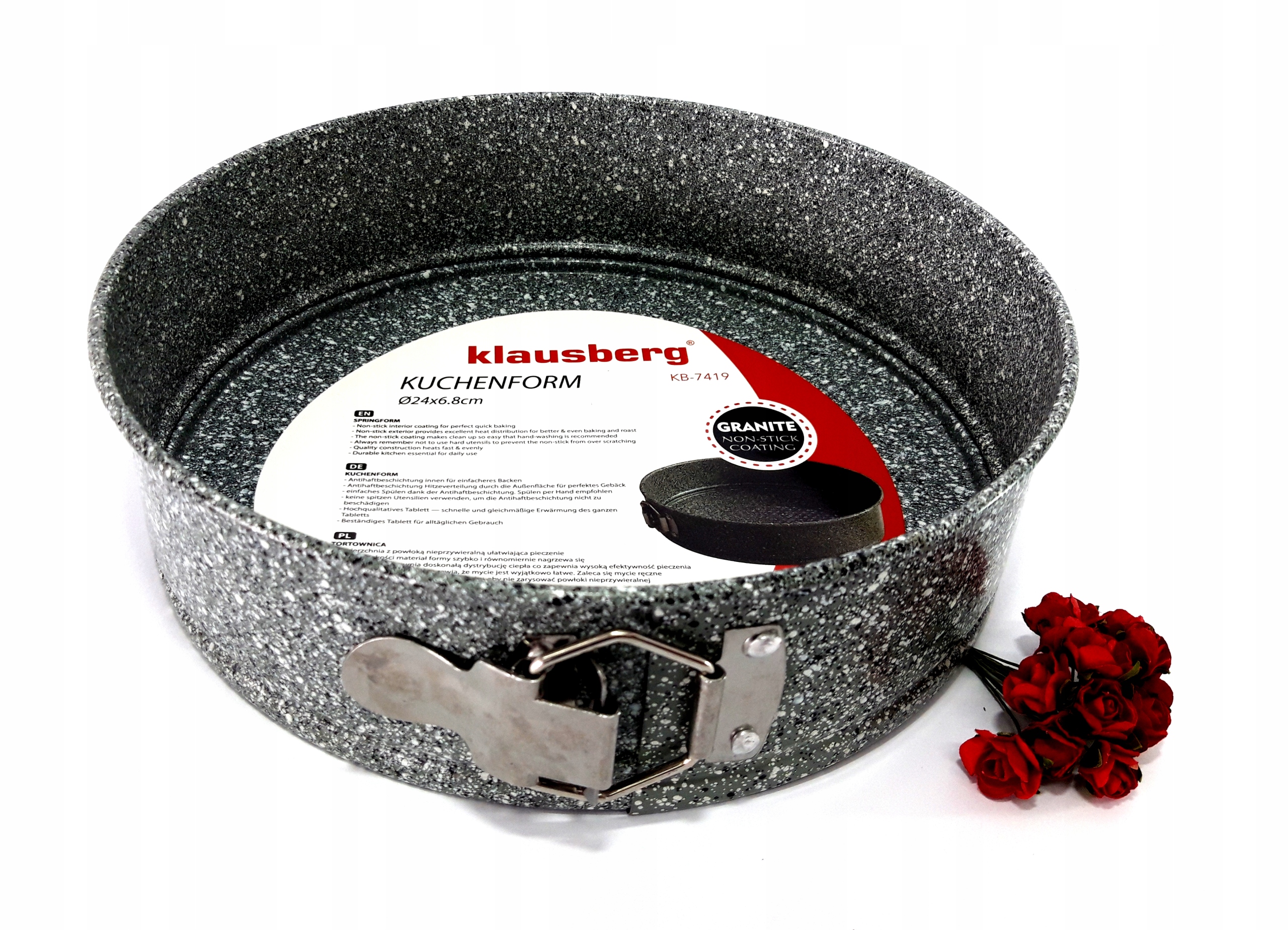 

Forma Tortownica Blacha Granitowa Okrągła 28CM