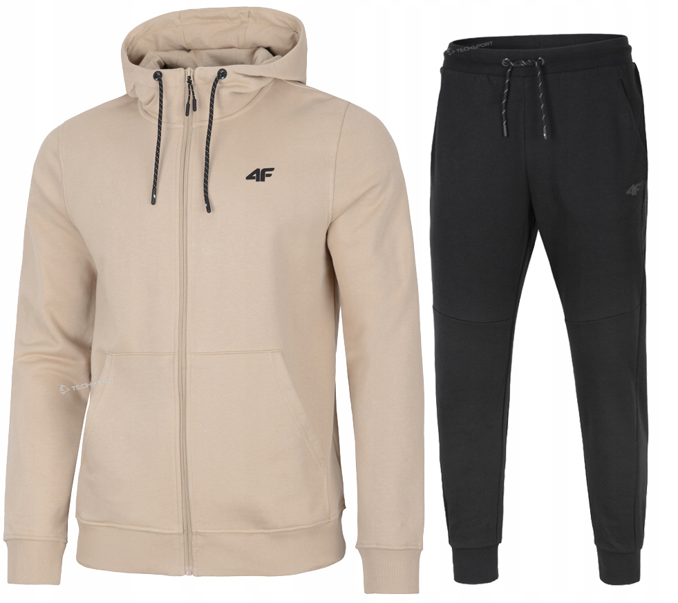 4F Męski Dres Bawełna Komplet Bluza Rozpinana Spodnie rozm M